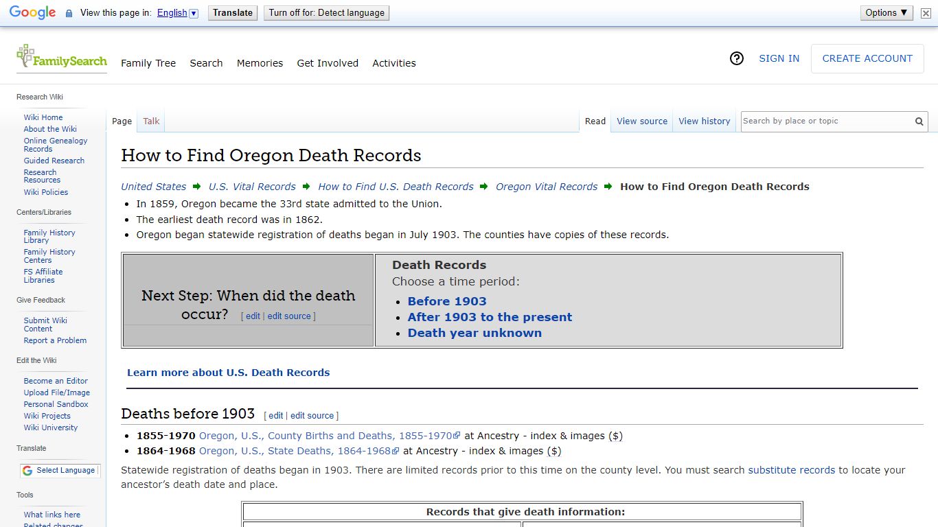 How to Find Oregon Death Records • FamilySearch